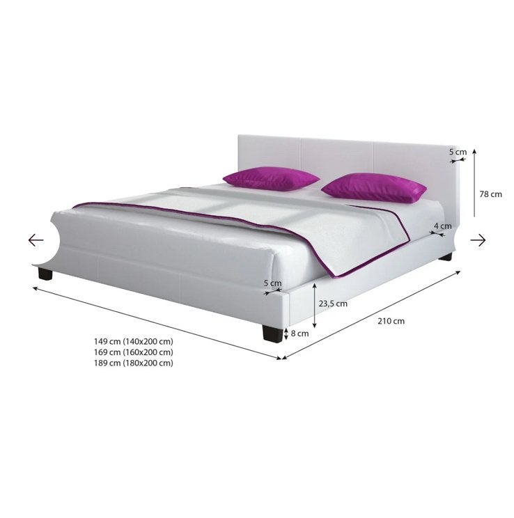 Meubella bed 140x200 black, Huis en Inrichting, Slaapkamer | Bedden, Ophalen, Gebruikt, Zwart, Tweepersoons