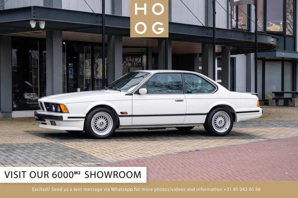 BMW 6 Serie M635 CSI (bj 1988), Auto's, Lederen bekleding, Zwart, 4 stoelen, Wit