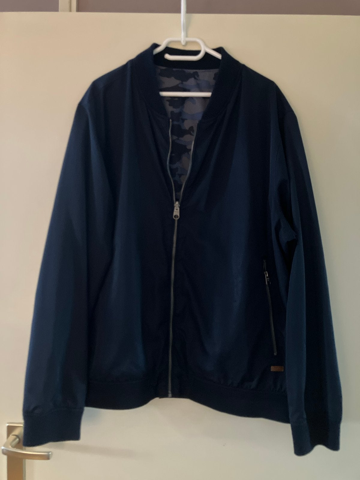 C&A XXL Bomberjack - Donkerblauw met Camo Voering, Ophalen of Verzenden, Zo goed als nieuw, Overige maten, Blauw