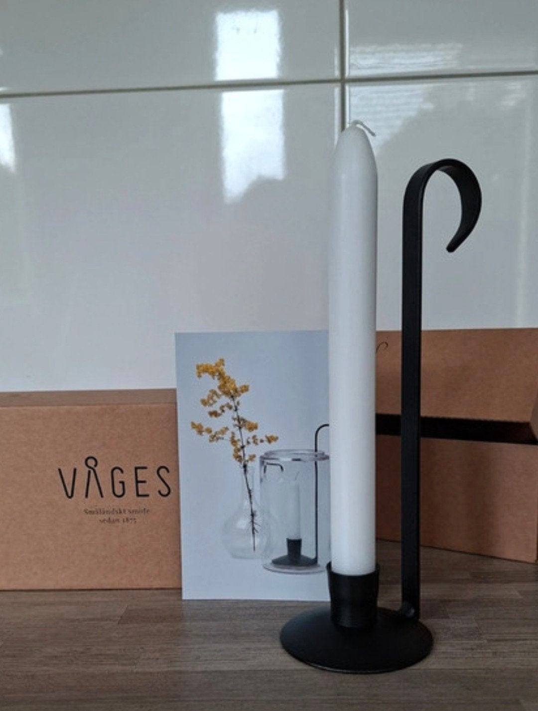 Våges Zwarte Kandelaar - Nieuw, Huis en Inrichting, Woonaccessoires | Kandelaars en Kaarsen, Zwart, Nieuw, Ophalen of Verzenden