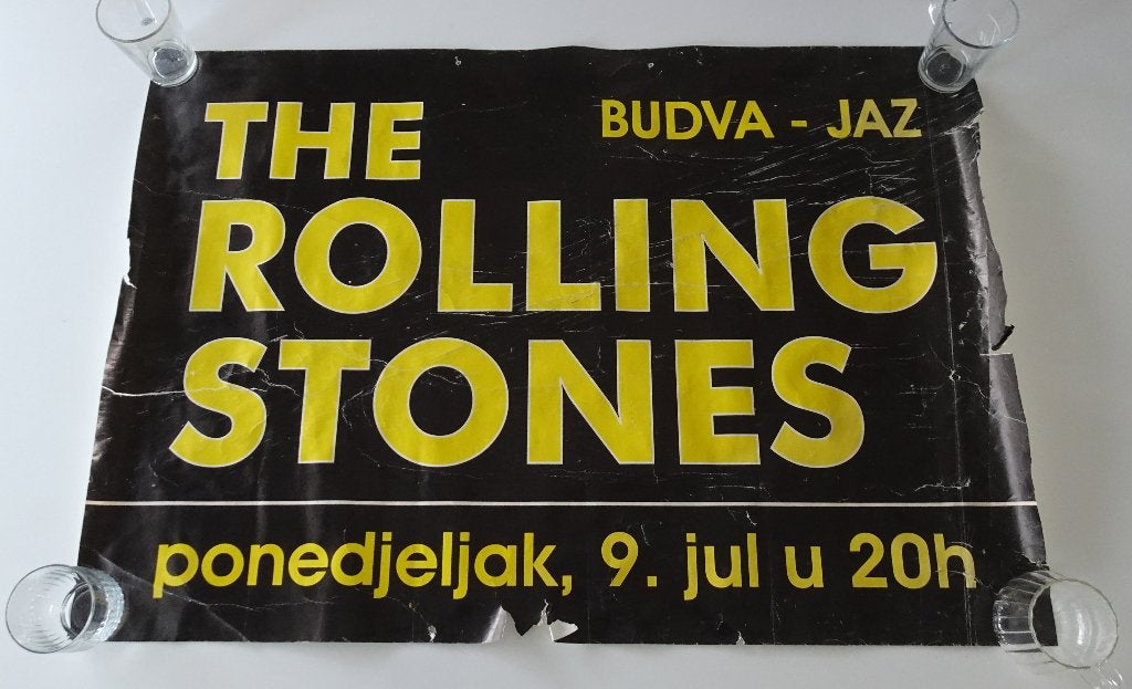 The Rolling Stones Concert Poster, 9 Juli 2007, Montenegro, Ophalen, Zo goed als nieuw, A1 t/m A3, Muziek