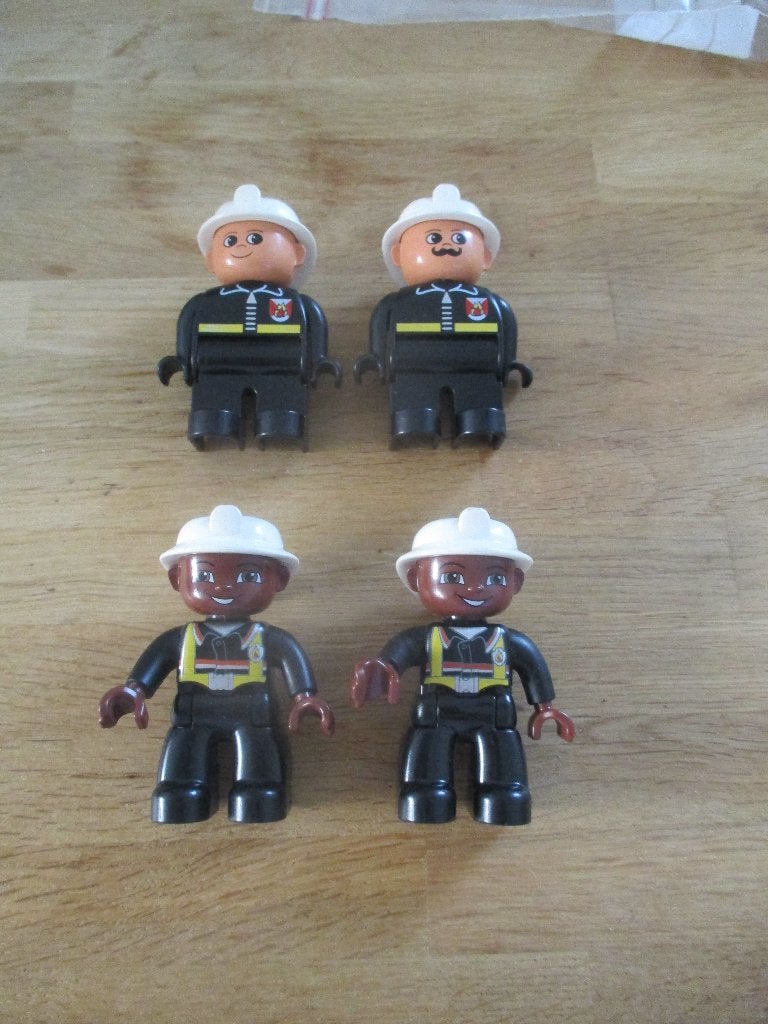 DUPLO POPPETJES BRANDWEERMANNEN, Gebruikt, Overige thema's, Ophalen of Verzenden, Minifiguur