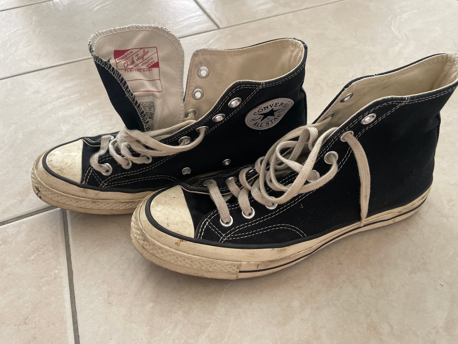 Converse Chuck Taylor All Star 70 Hi Zwart Maat 41, Ophalen, Gedragen, Zwart, Sneakers of Gympen