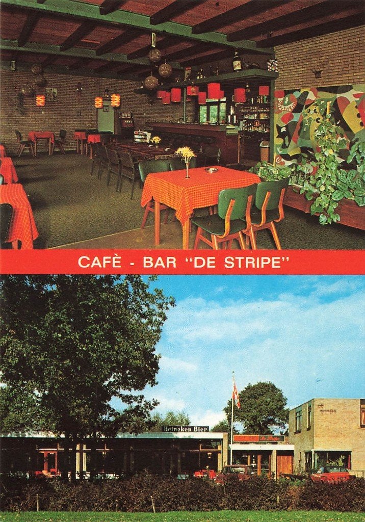 Wijnjewoude, Café-Restaurant De Stripe, Ophalen of Verzenden, 1980 tot heden, Ongelopen, Friesland