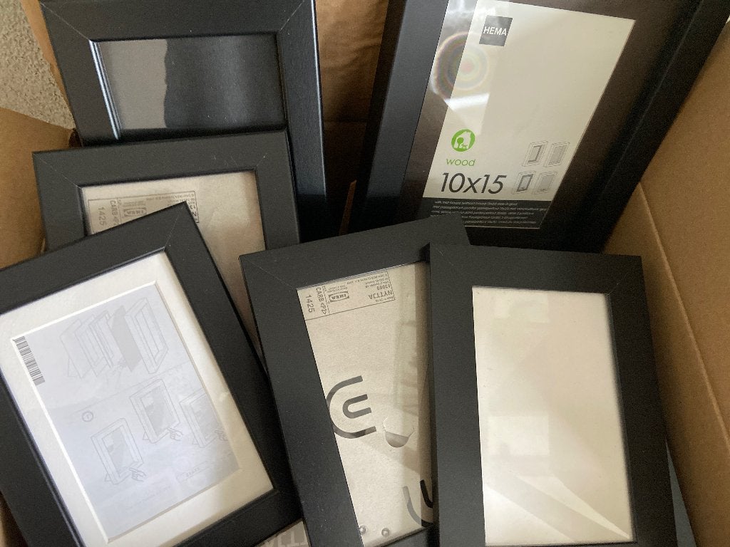 Foto lijstjes, Ophalen, Zo goed als nieuw, Fotolijst, Met glas