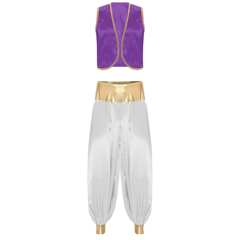 Paars wit arabische prins kostuum, Verzenden, Nieuw, Overige maten, Kleding