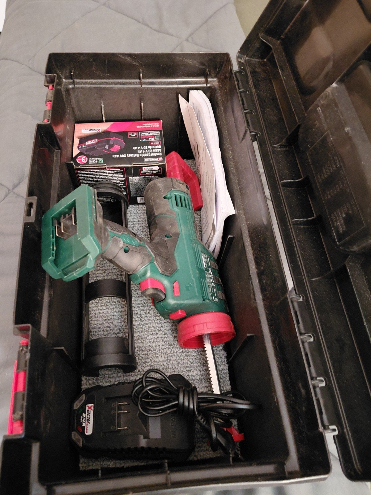 Parkside Accu Kitspuit met Accu en Oplader, Ophalen of Verzenden, Gebruikt, Kitspuit, Parkside