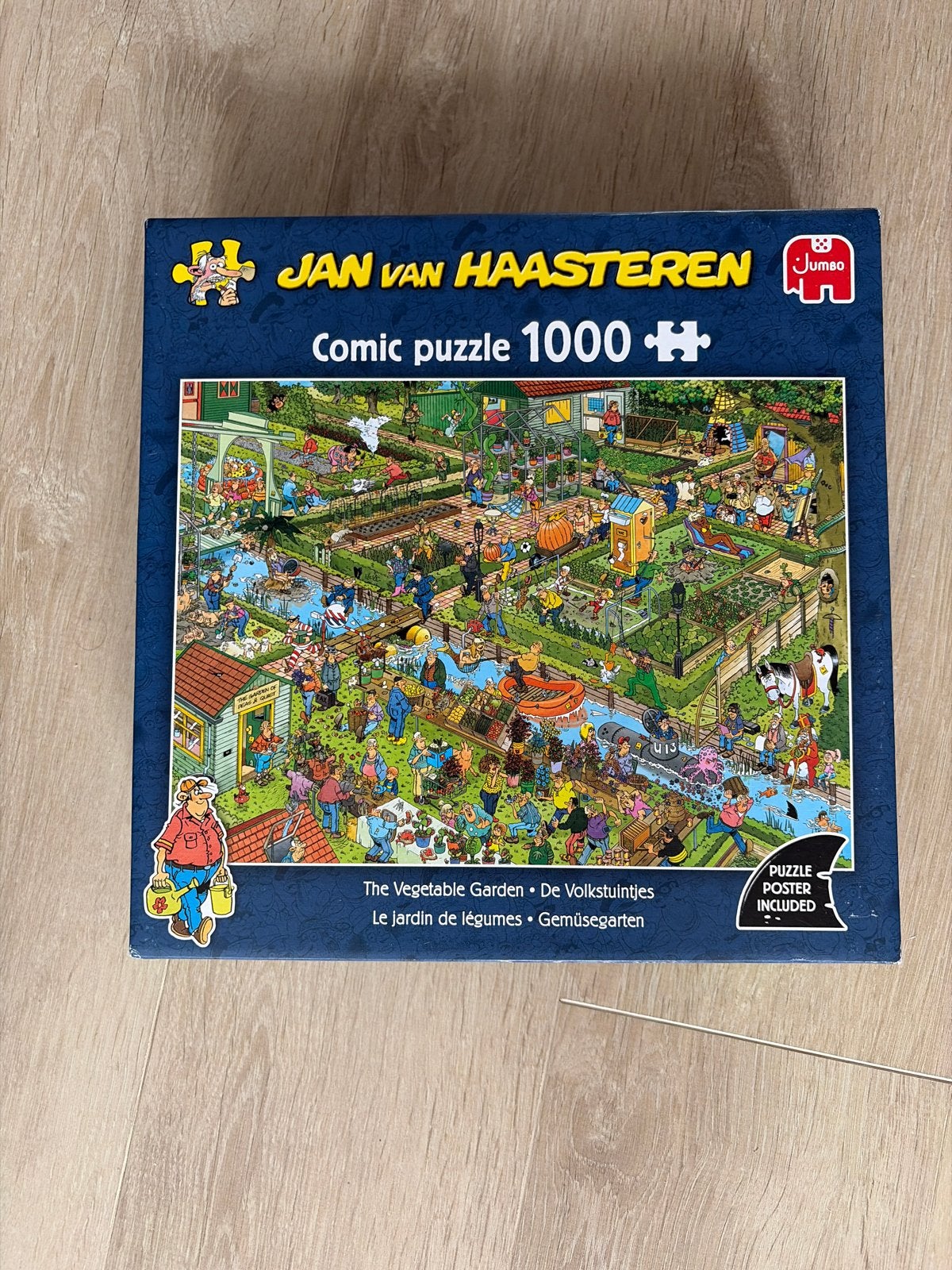 Jan van Haasteren Comic Puzzel 1000 Stukjes - De Volkstuin, Ophalen of Verzenden, 500 t/m 1500 stukjes, Zo goed als nieuw, Legpuzzel