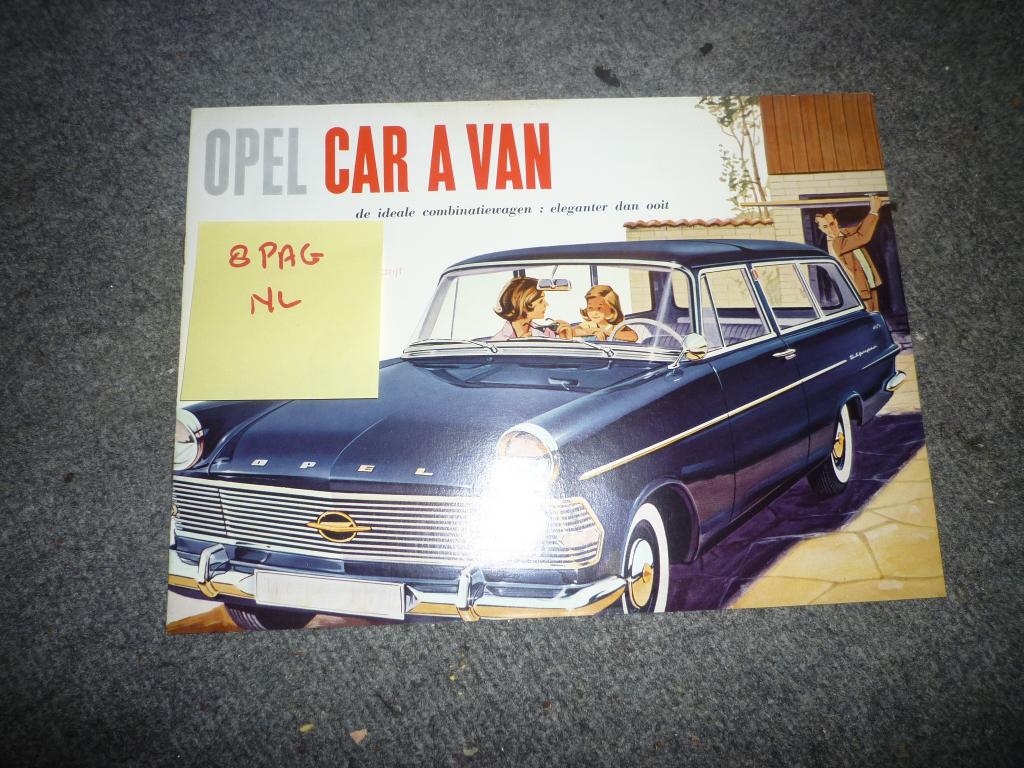 Opel Rekord P2 Car-A-Van folder nederlands, Ophalen of Verzenden, Zo goed als nieuw, Opel