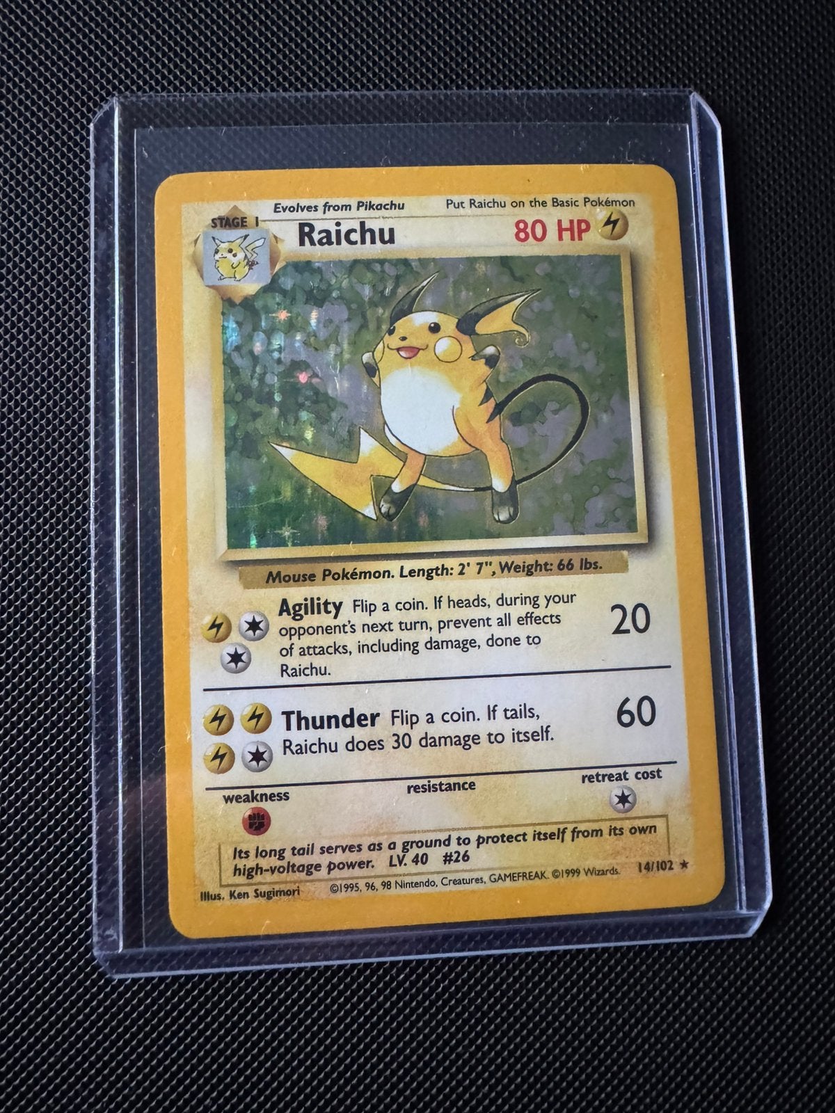 Raichu Base Set 14/102, Ophalen of Verzenden, Zo goed als nieuw