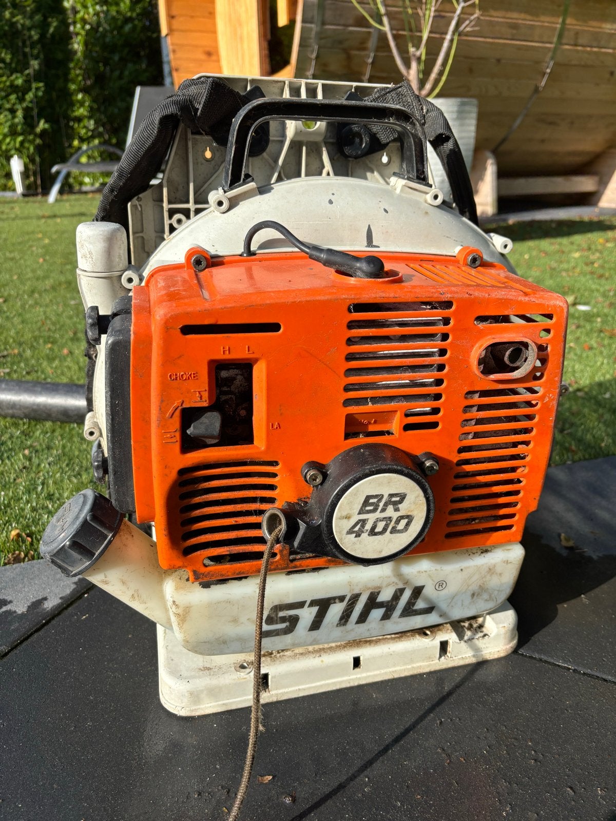 Stihl BR 400 Benzine Bladblazer - Krachtig en Betrouwbaar, Ophalen of Verzenden, Gebruikt, Benzine, Ruggedragen