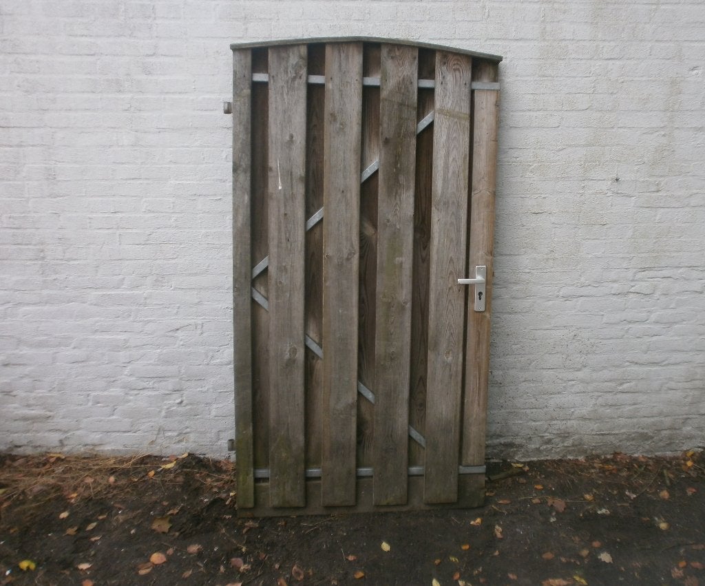 Tuindeur met gegalvaniseerd frame, Tuin en Terras, Ophalen, Gebruikt, Minder dan 100 cm, Draaipoort
