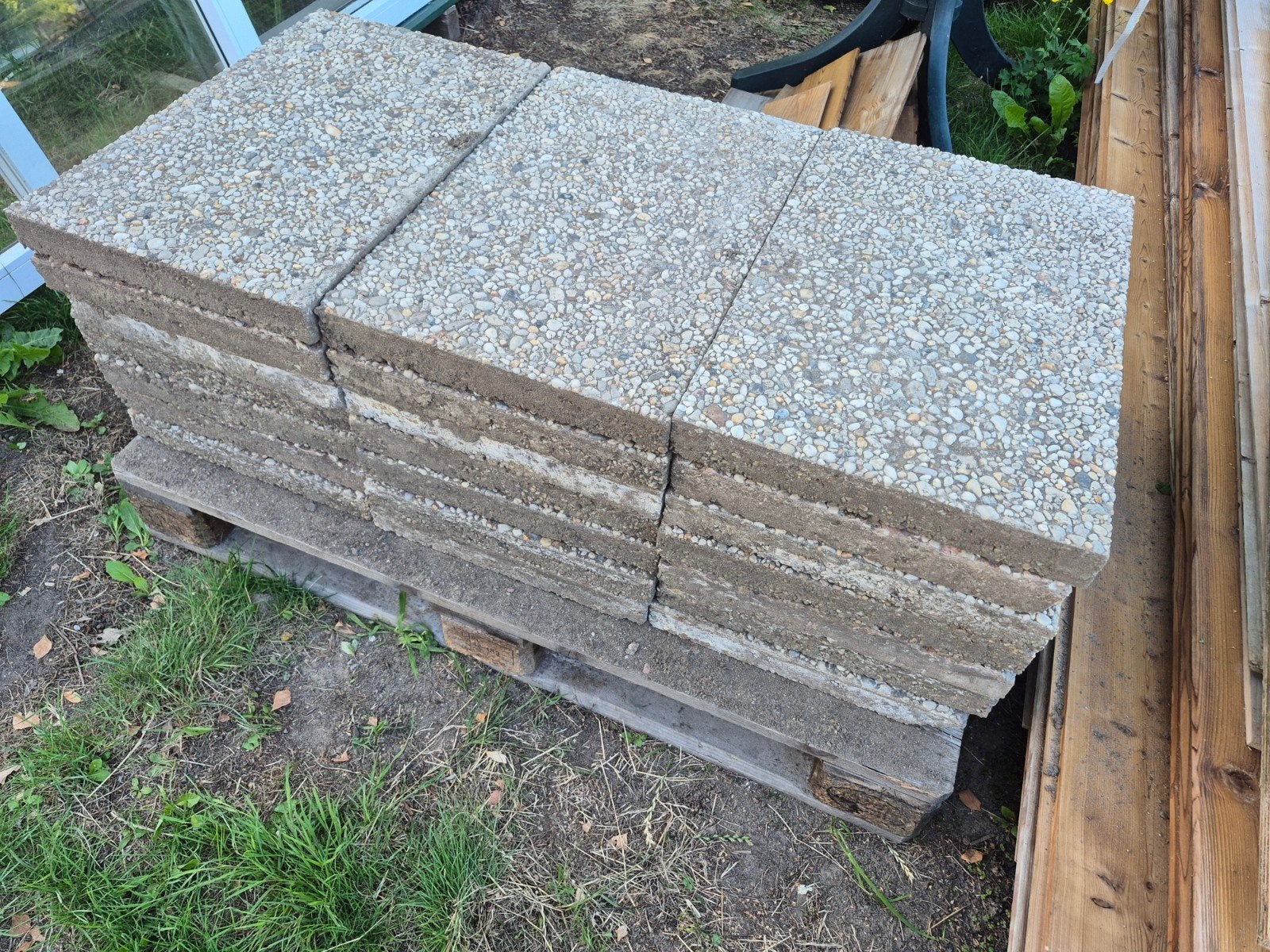 Grindtegels, Tuin en Terras, Ophalen, Gebruikt, 10 m² of meer, Beton