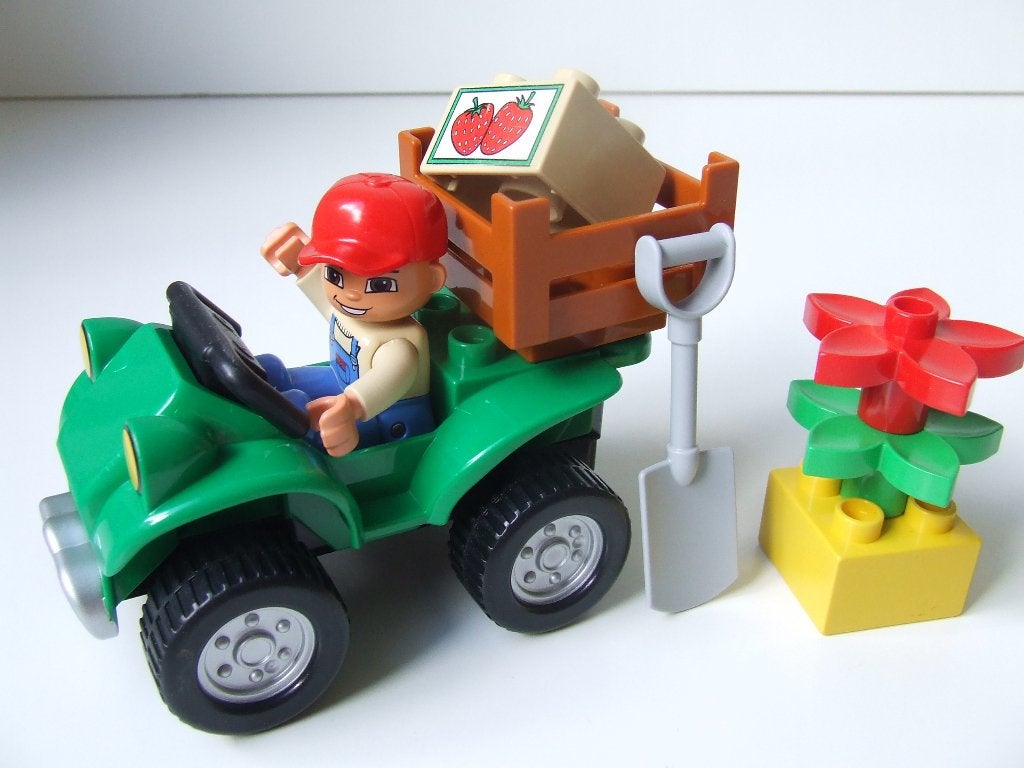 Duplo set  5645 – Boerderij quad / Farm Bike (compleet), Ophalen of Verzenden, Zo goed als nieuw, Compleet, Duplo