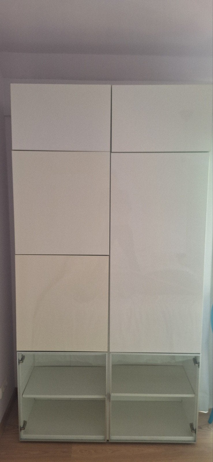 IKEA Besta kast met deuren en planken, Huis en Inrichting, Ophalen, 100 tot 150 cm, 200 cm of meer, Modern, Functioneel