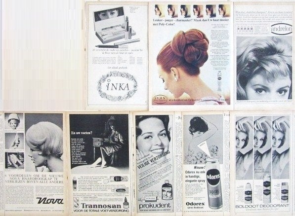 Advertenties reclames uit 1966 - Persoonlijke verzorging, Ophalen of Verzenden, Gebruikt, Overige typen