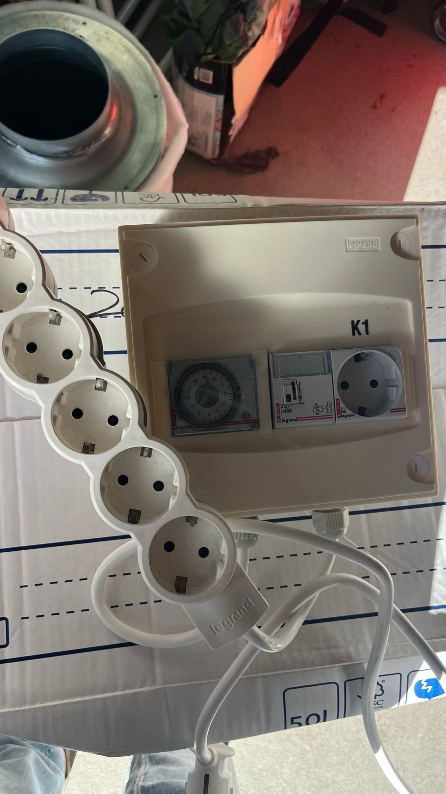 Legrand Schakelbord met Timer en Stopcontact, Ophalen of Verzenden, Gebruikt, Overige typen