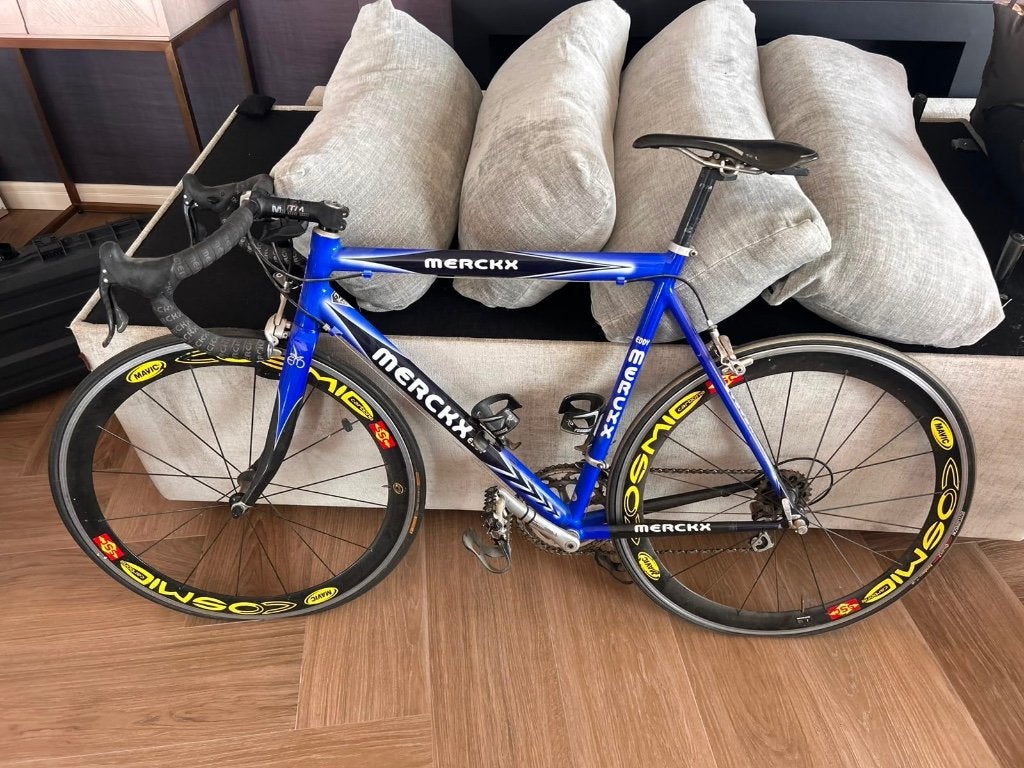Eddy Merckx racefiets Campagnolo Record Mavic Cosmic Carbon, Gebruikt, Aluminium, 57 tot 61 cm, Meer dan 20 versnellingen