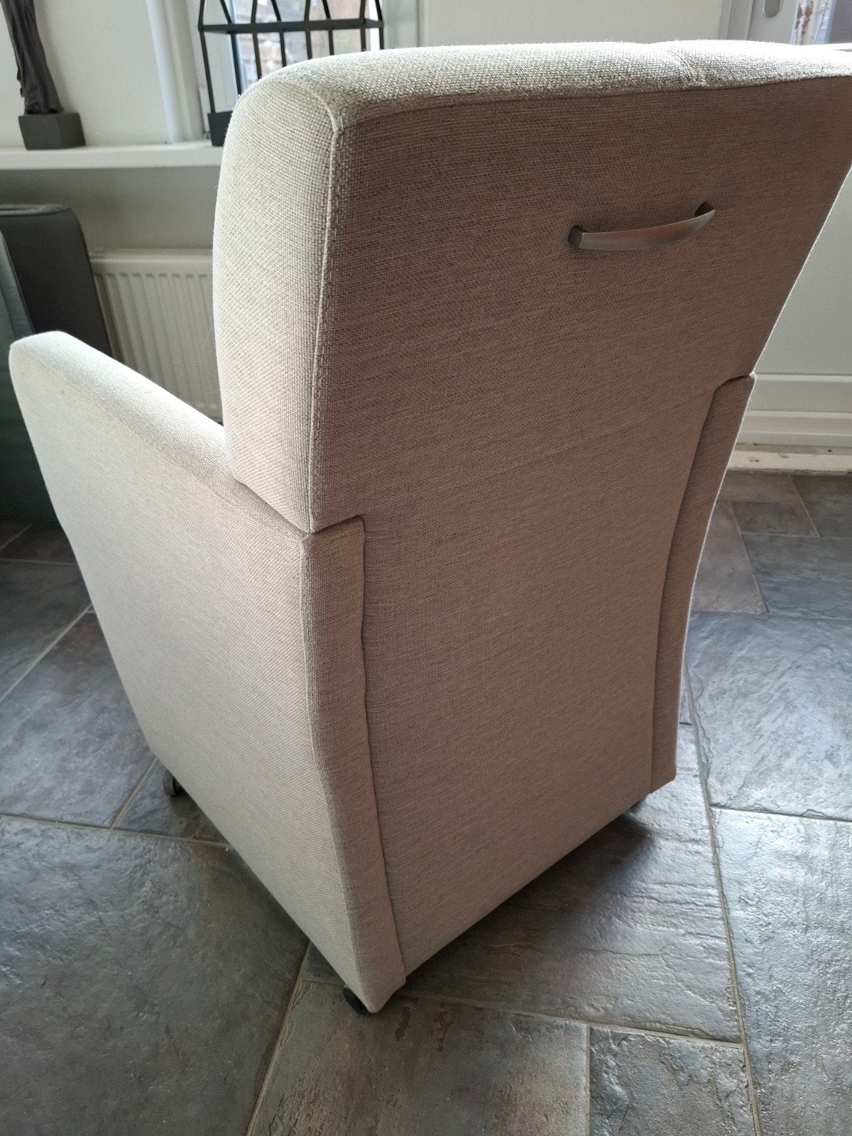 eetkamer fauteuil, Ophalen of Verzenden, Gebruikt, 50 tot 75 cm