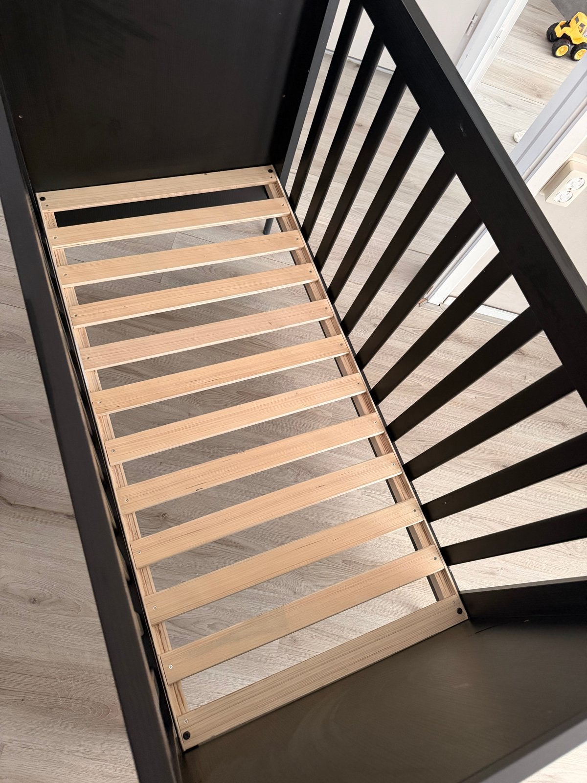Ledikant Born Lucky Marble 2 Zwart (incl. matras), Ophalen, Gebruikt, 70 tot 85 cm, 140 tot 160 cm