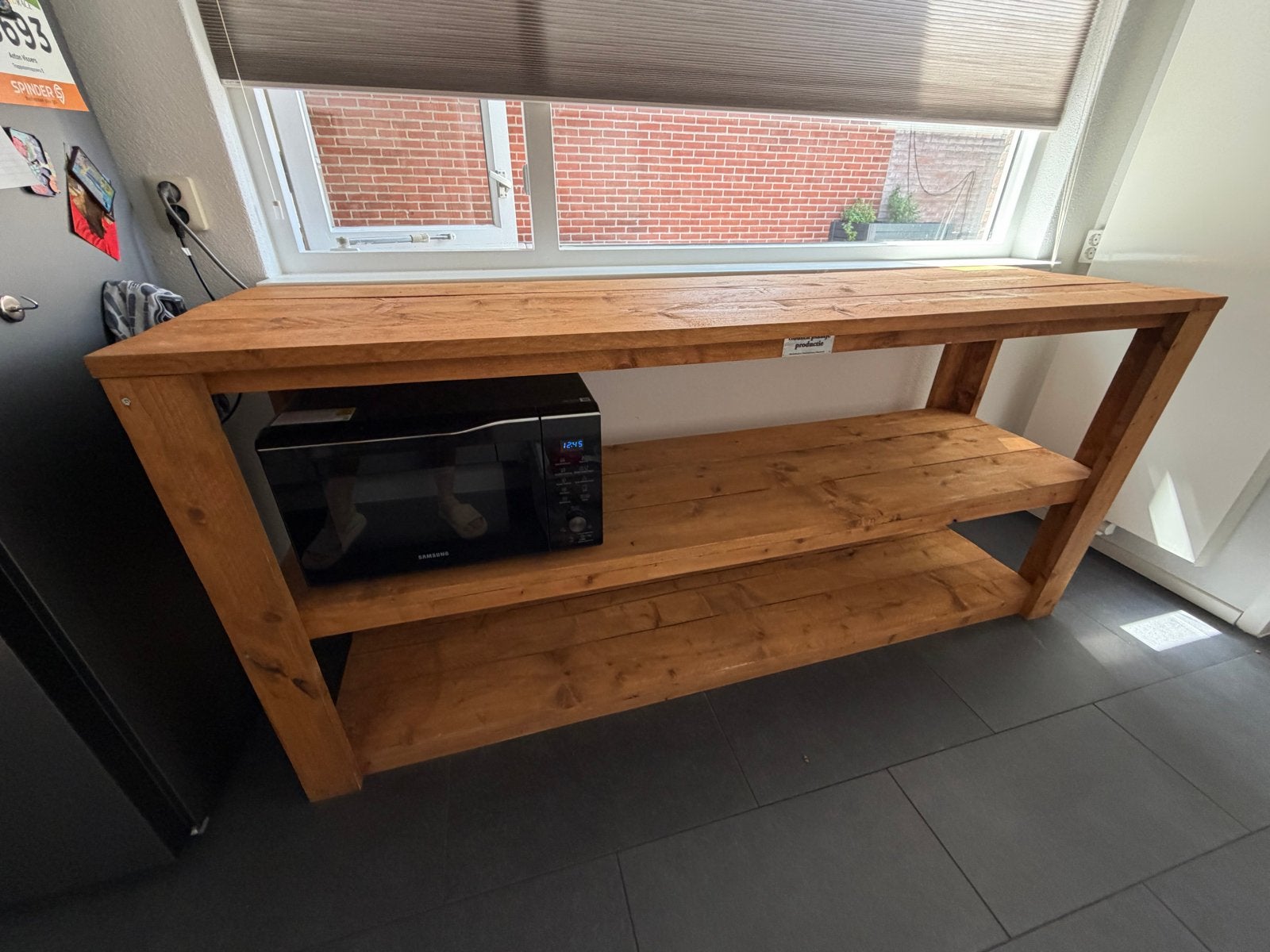 Houten werkbank met 2 planken, Doe-het-zelf en Verbouw, Werkbanken, Ophalen, Gebruikt
