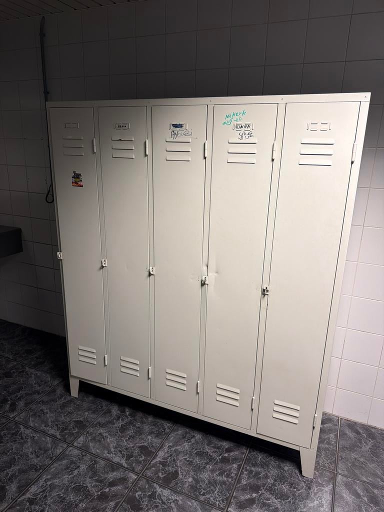 Metalen lockerkast met 5 deuren, Ophalen of Verzenden, Gebruikt