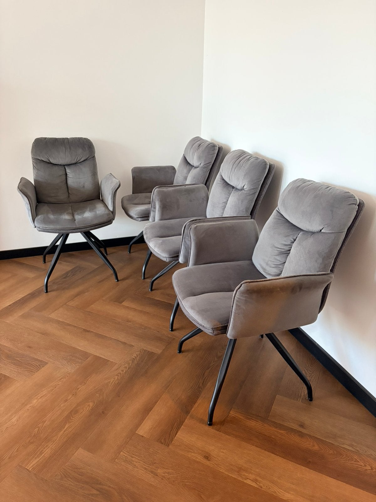 Eetkamerstoelen, Ophalen, Gebruikt, Metaal, Vier