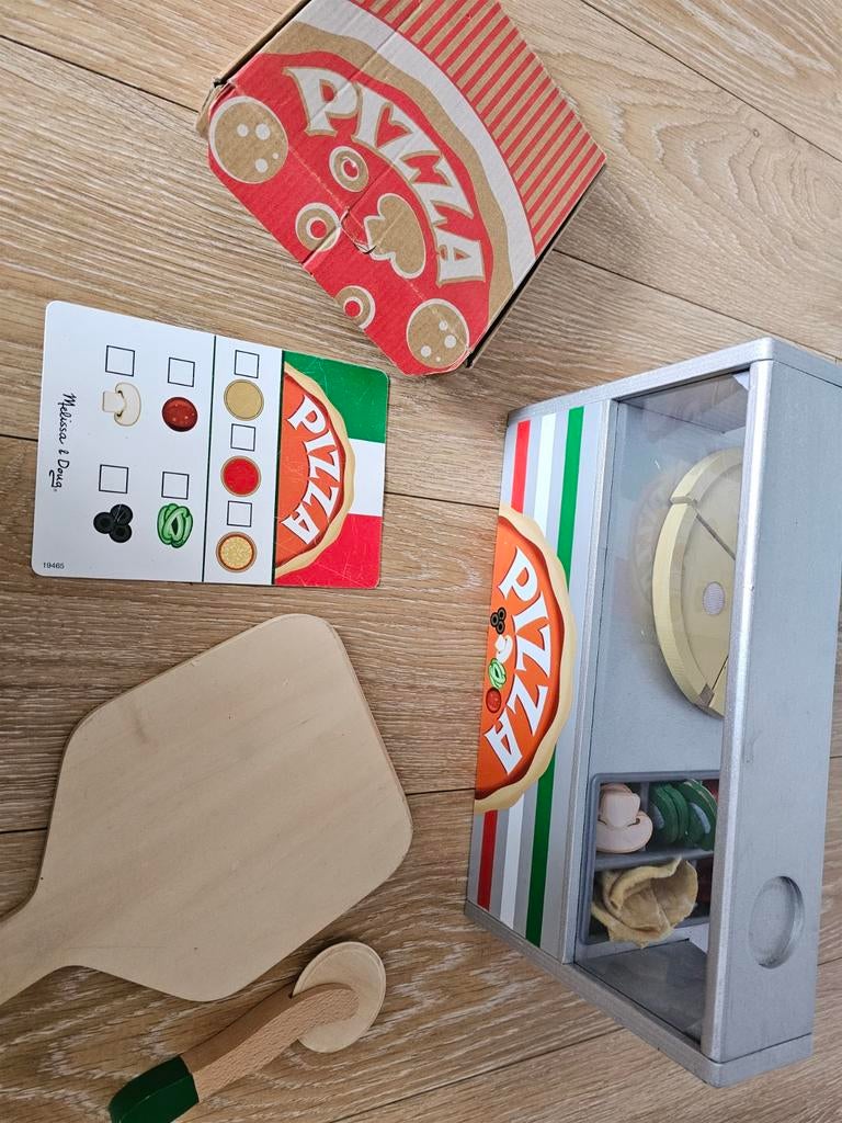 Melissa and doug houten pizza speelset, Ophalen of Verzenden, Gebruikt