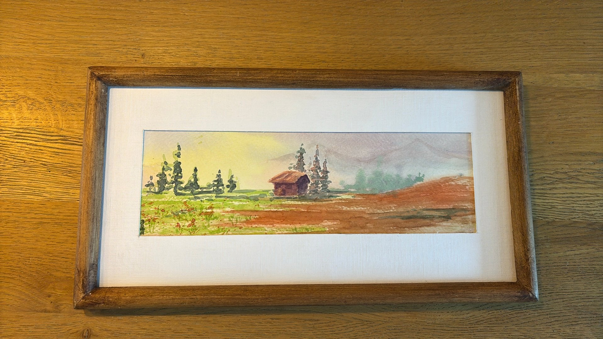 Aquarel van Wendell Mohr, Antiek en Kunst, Realistisch, Gesigneerd, Ophalen of Verzenden, Landschap