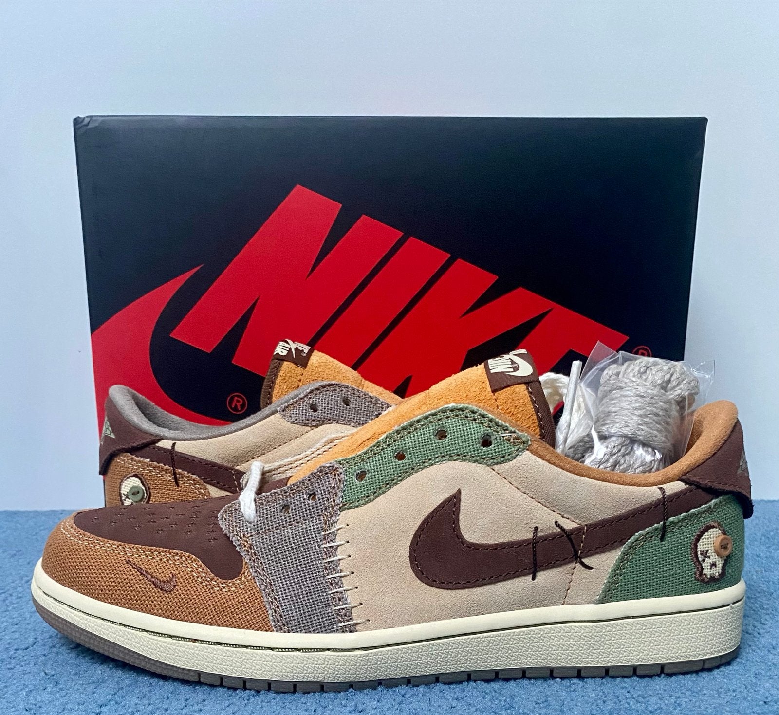 Nieuwe Air Jordan 1 Retro Low OG Z Voodoo, Ophalen of Verzenden, Nieuw, Bruin, Sneakers of Gympen