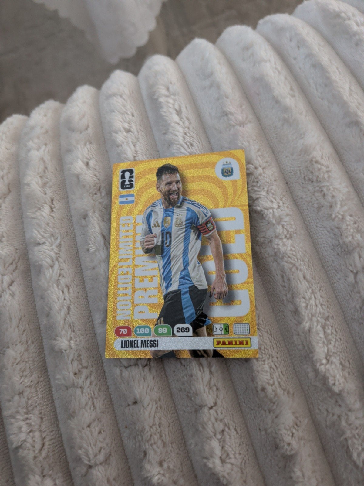 Messi Limited Edition Premium Gold Panini FIFA WK 2026 Kaart, Ophalen of Verzenden