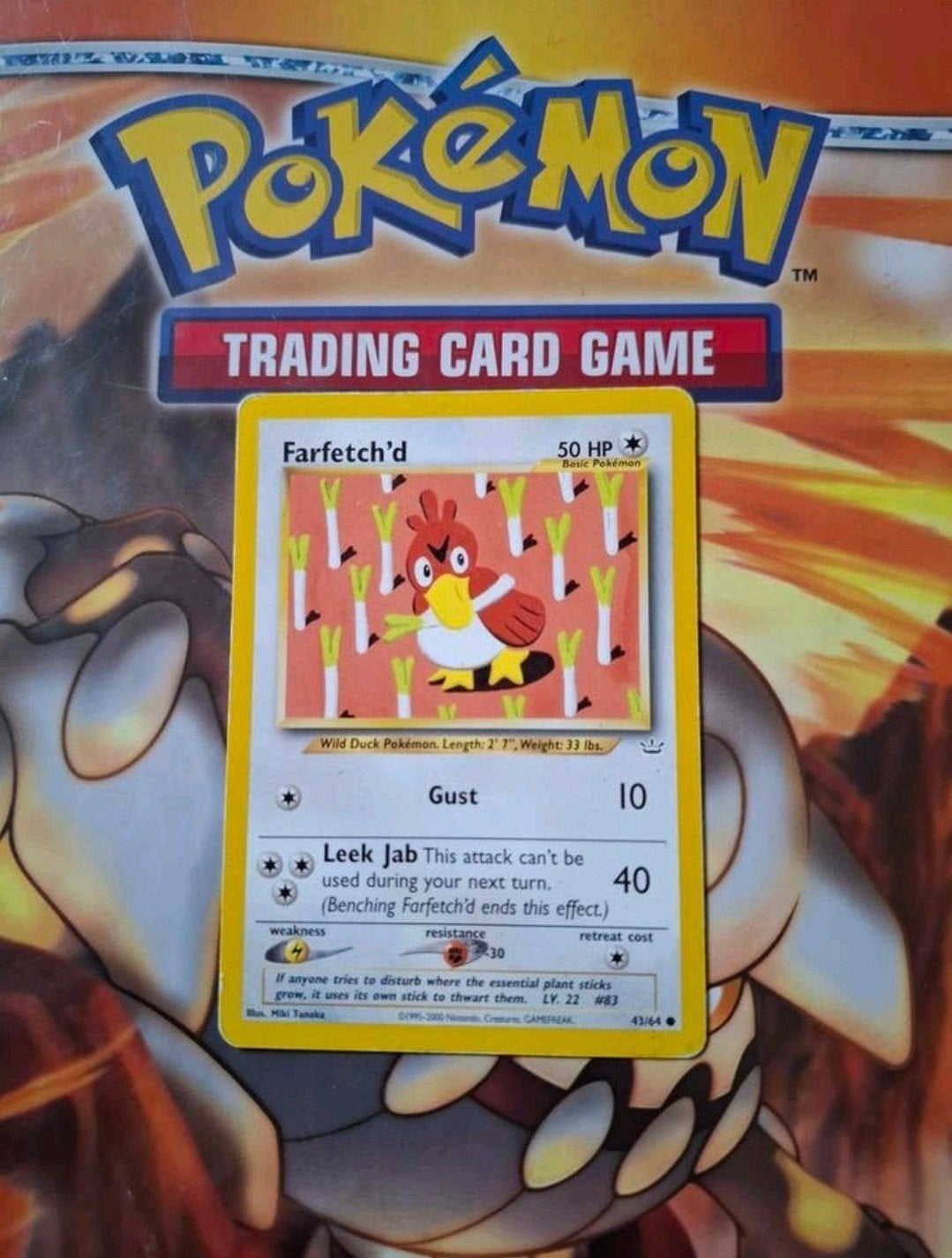 Farfetch'd 43/64 Neo Revelation pokemon kaart, Ophalen of Verzenden, Gebruikt, Losse kaart