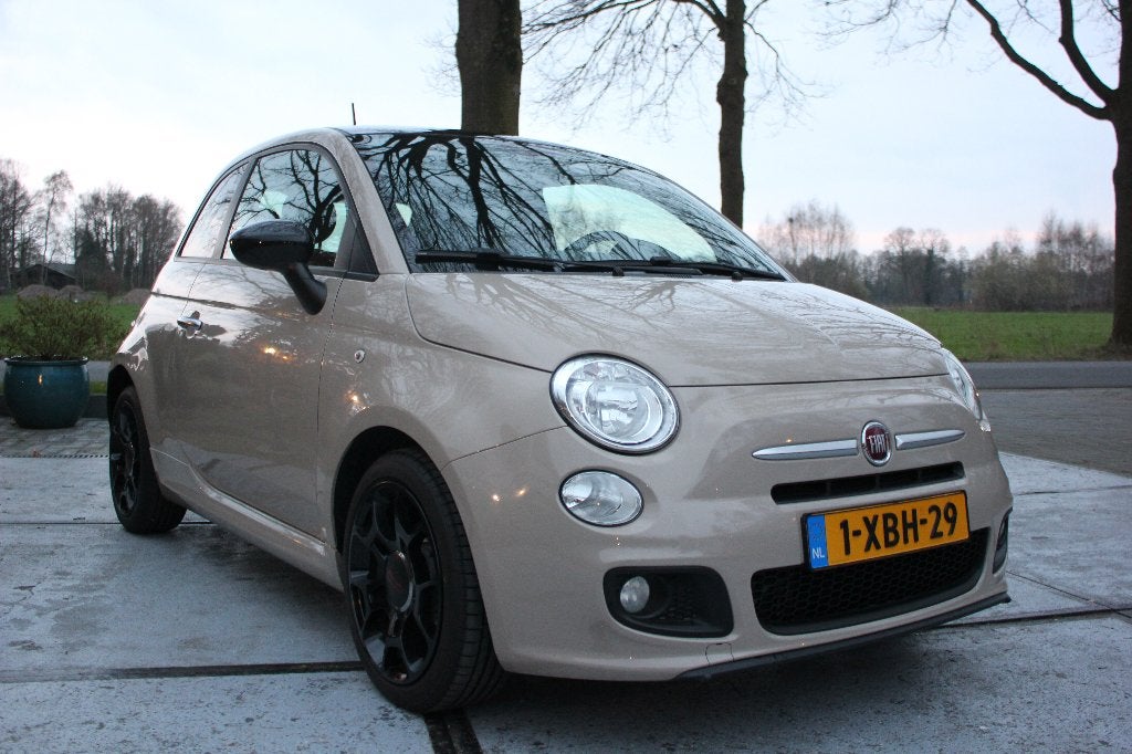 SPORTIEVE, GOED ONDERHOUDEN FIAT 500 !!, Ophalen, Bruin, Handgeschakeld, 1000 cc