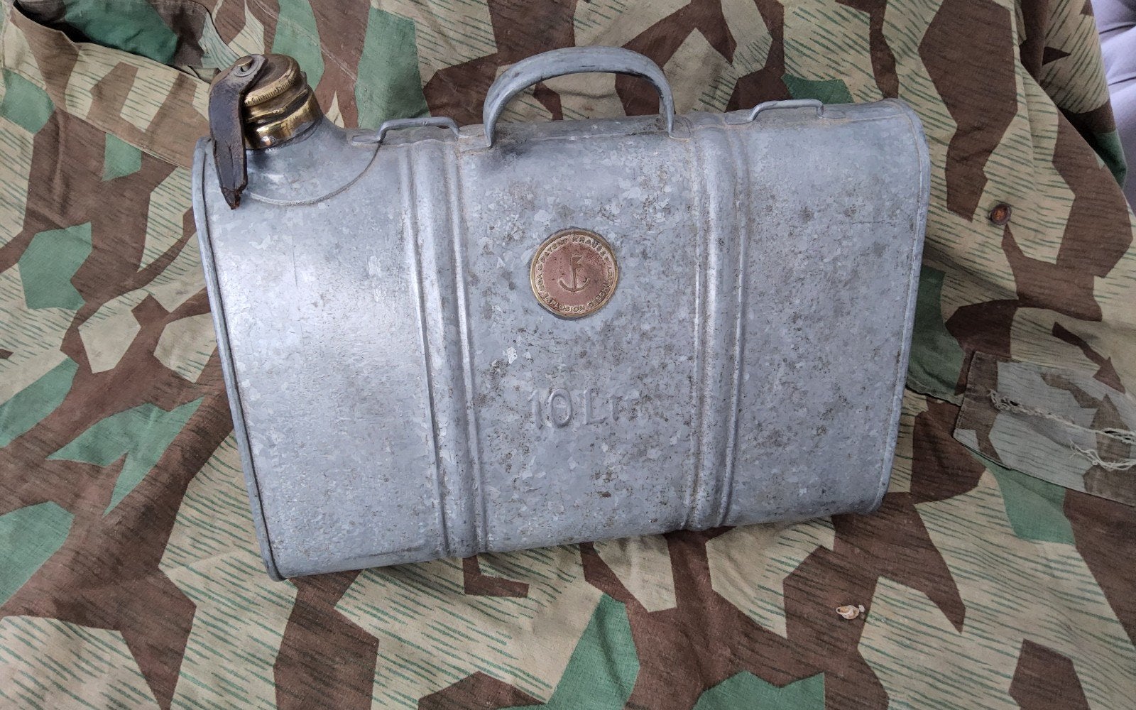 Duitse 10L Wehrmacht jerrycan ( Mint ), Verzamelen, Ophalen of Verzenden, Duitsland