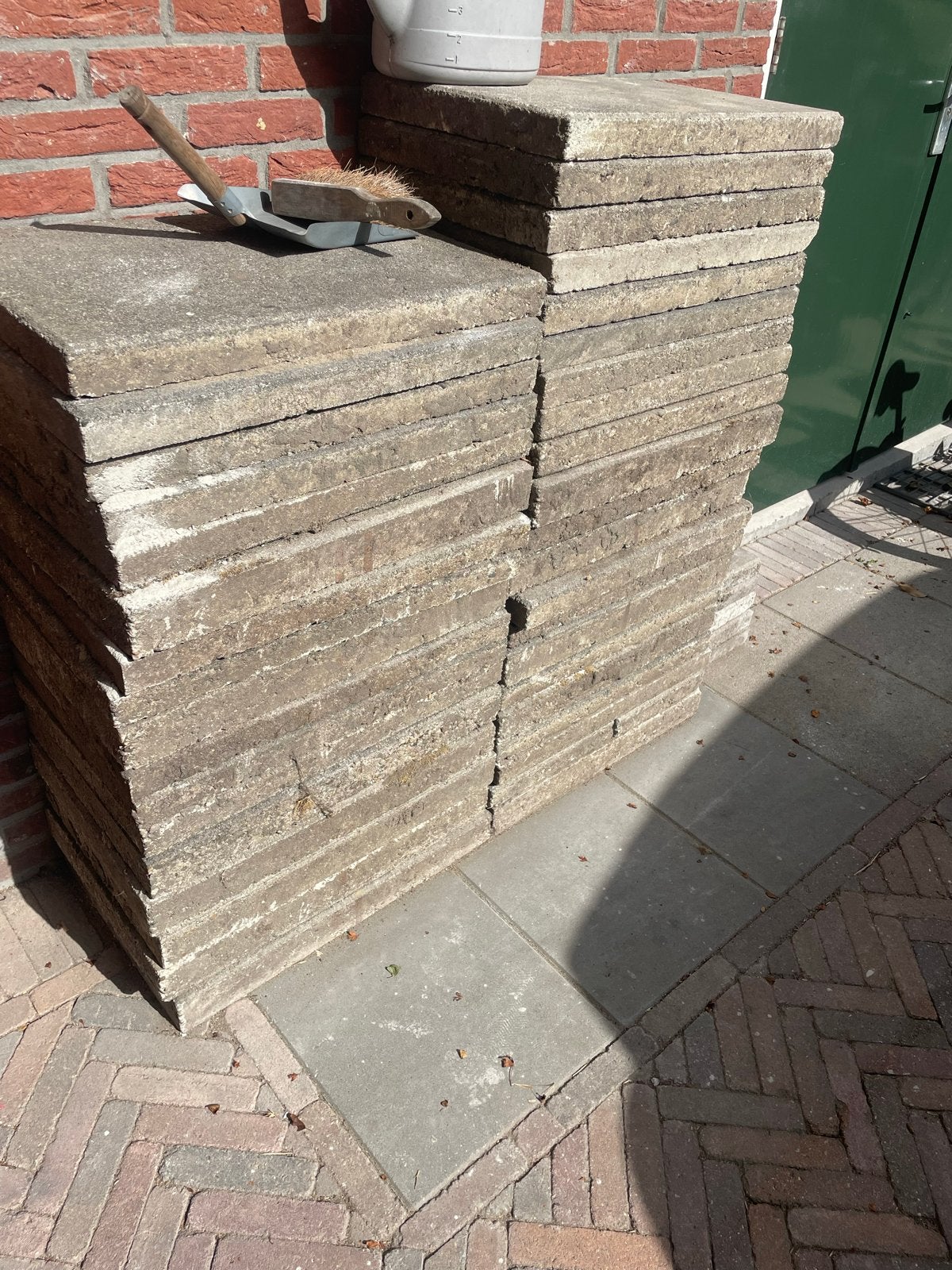 Gebruikte Tuintegels tegels terrastegels, Tuin en Terras, Tegels en Klinkers, Ophalen, Gebruikt, 10 m² of meer, Beton