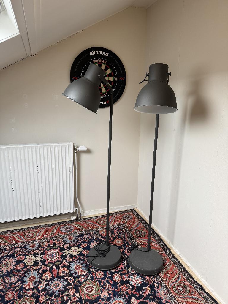 Vloerlamp / staande lamp IKEA Hektar 2 stuks, Ophalen, Zo goed als nieuw, Metaal, 150 tot 200 cm