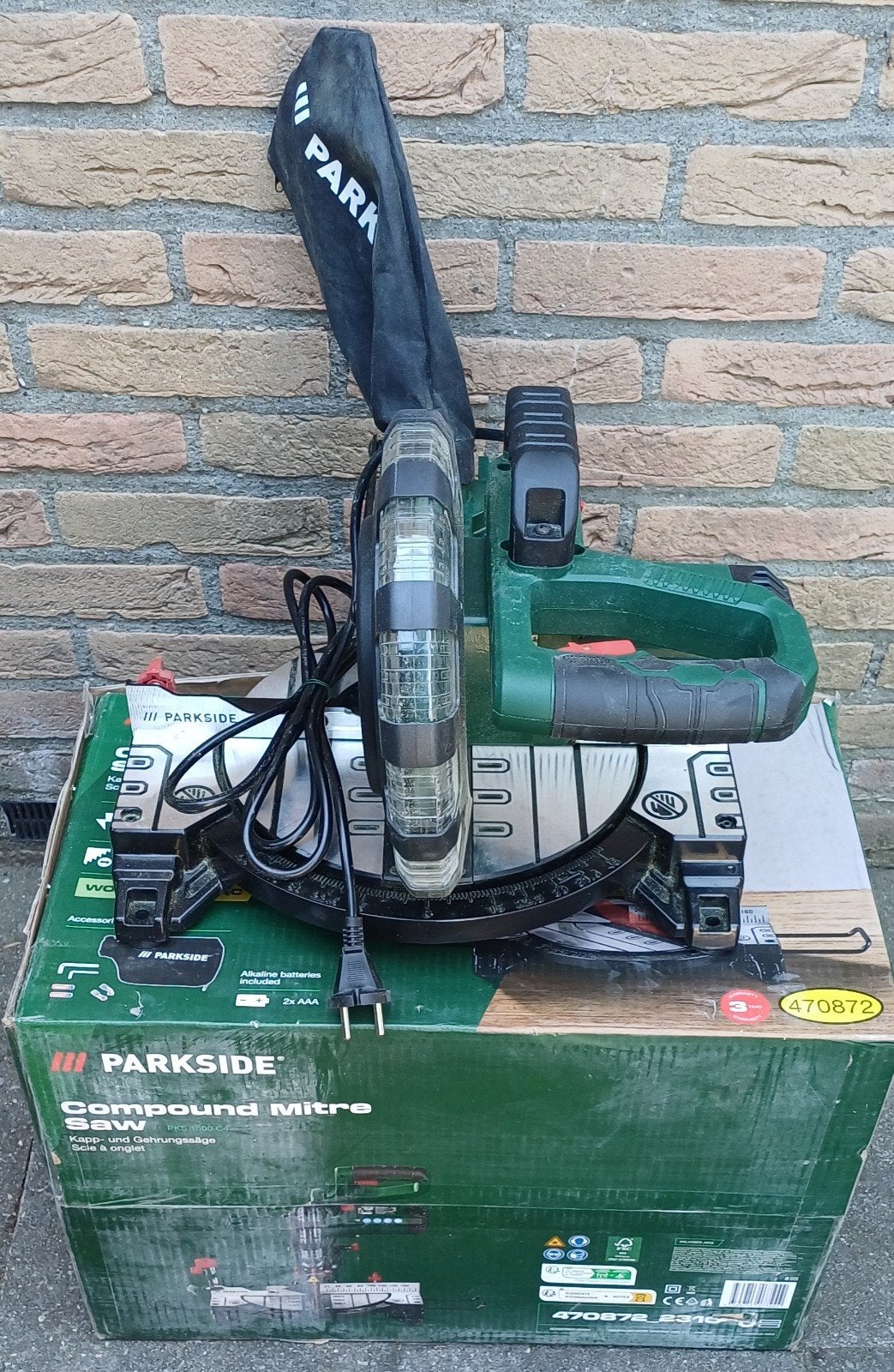 Parkside Afkortzaag PKS 1500 C4 -Bijna  Nieuw, Ophalen