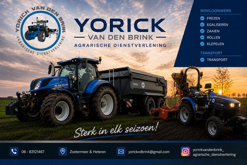 Mini-loonwerk met machinist tuin zaaien frezen klepelen, Tuinonderhoud of Snoeiwerk