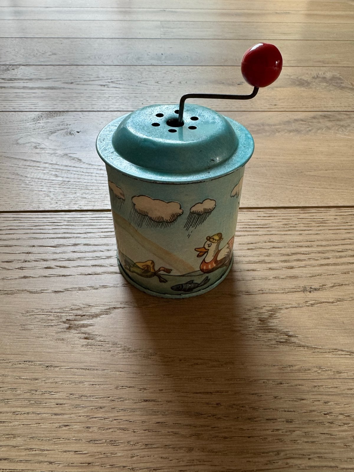 Vintage Muziekdoosje met Eenden en Wolken, Ophalen of Verzenden