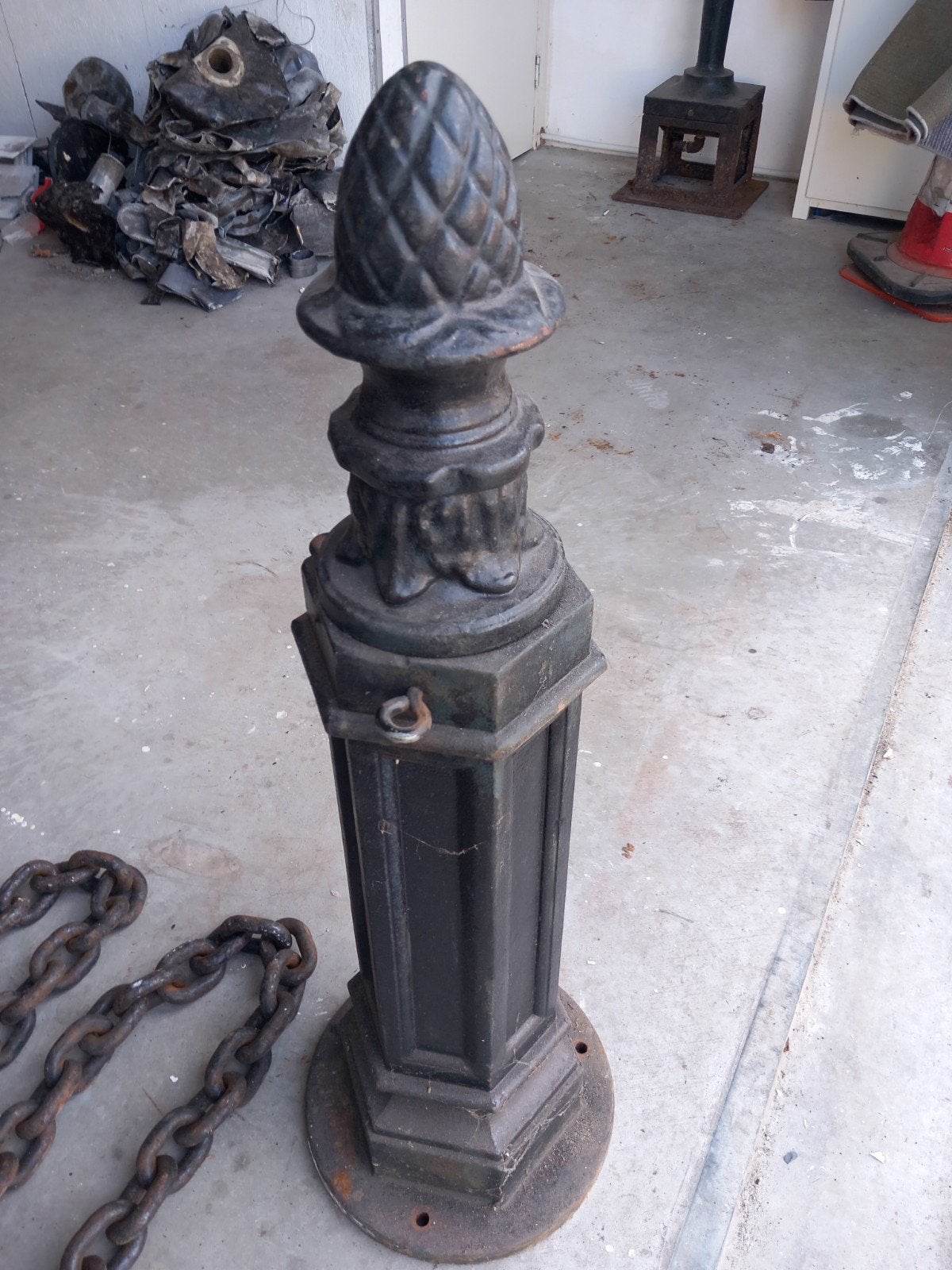 9 stuks antieke decoratieve gietijzeren palen, Ophalen