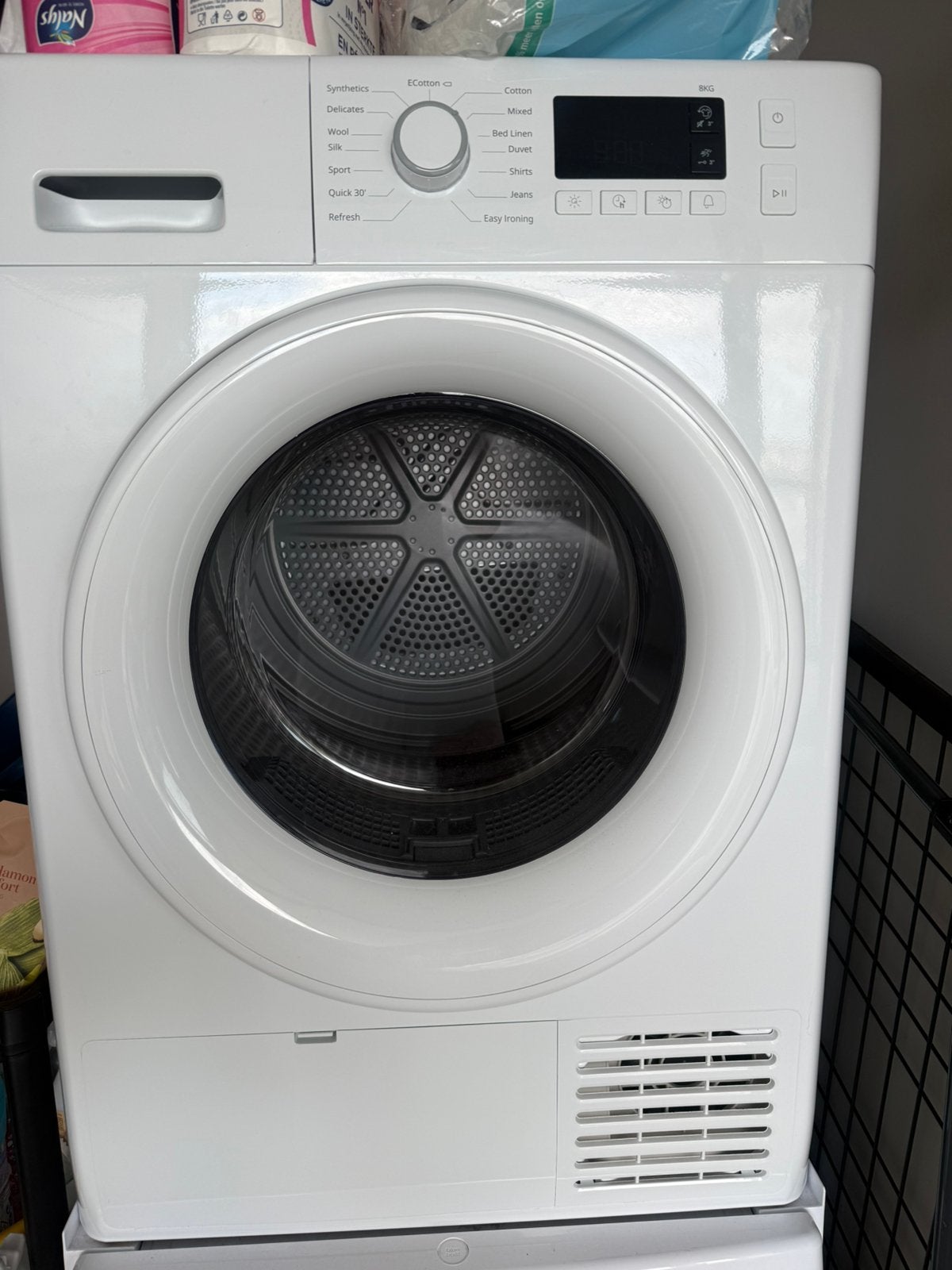 Wasmachine + droger 8 kg – nette set – goed werkend, Ophalen, Zo goed als nieuw, Condens, 85 tot 90 cm