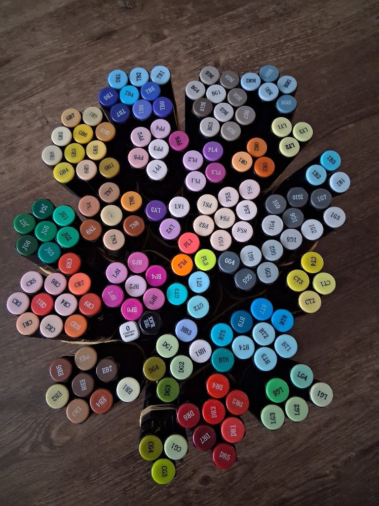 Spectrum noir markers, Hobby en Vrije tijd, Tekenen, Ophalen of Verzenden, Gebruikt, Potlood of Stift