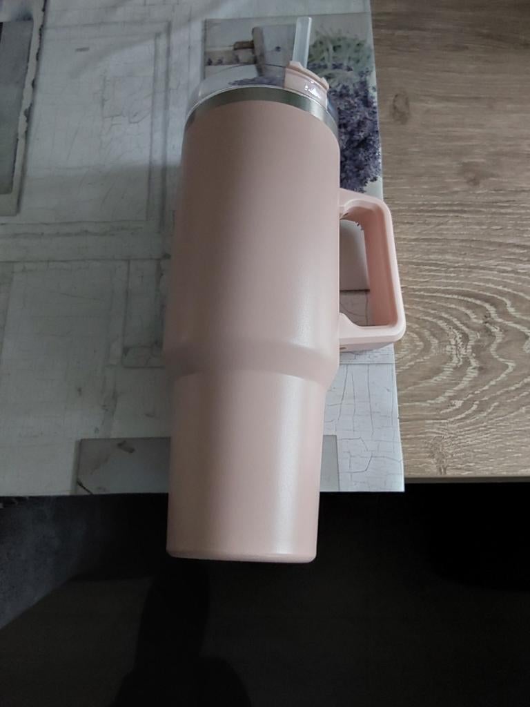 Roze Thermosbeker met rietje, Ophalen, Nieuw