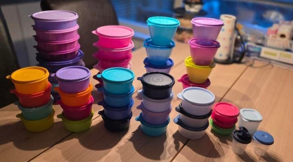 TUPPERWARE Dessert Trio-Quattro 200 ml -bewaren-koelkast-tas, Ophalen of Verzenden, Nieuw, Blauw, Overige typen
