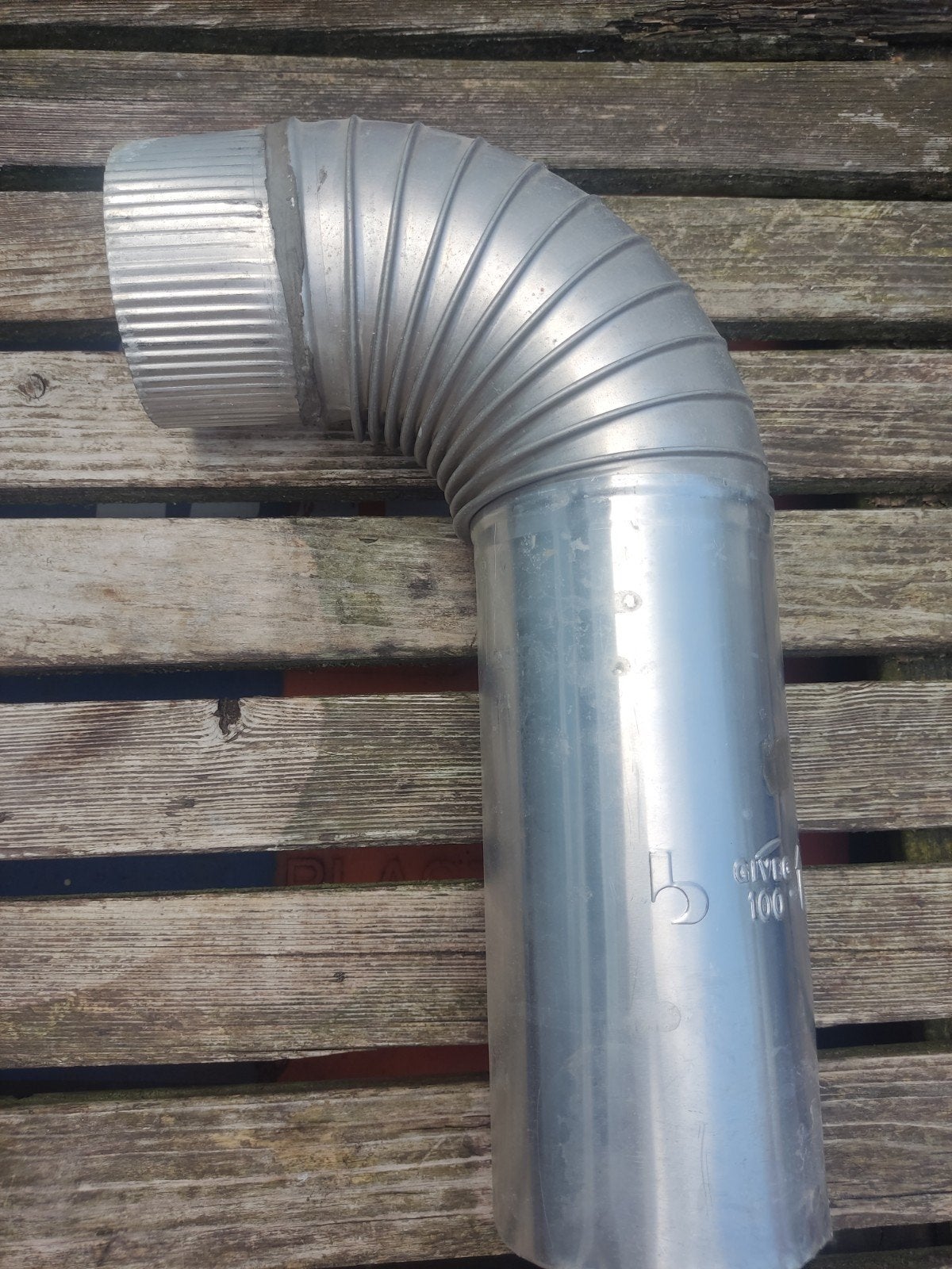 buisbocht van 90 graden, Ophalen, Aluminium, Minder dan 2 meter, 80 mm of meer