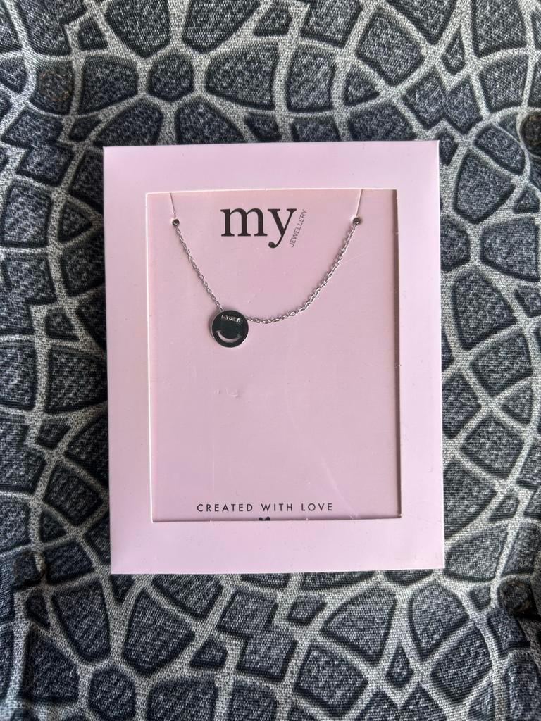 My Jewellery ketting met smiley hanger, Nieuw, Ophalen of Verzenden, Zilver, Overige materialen