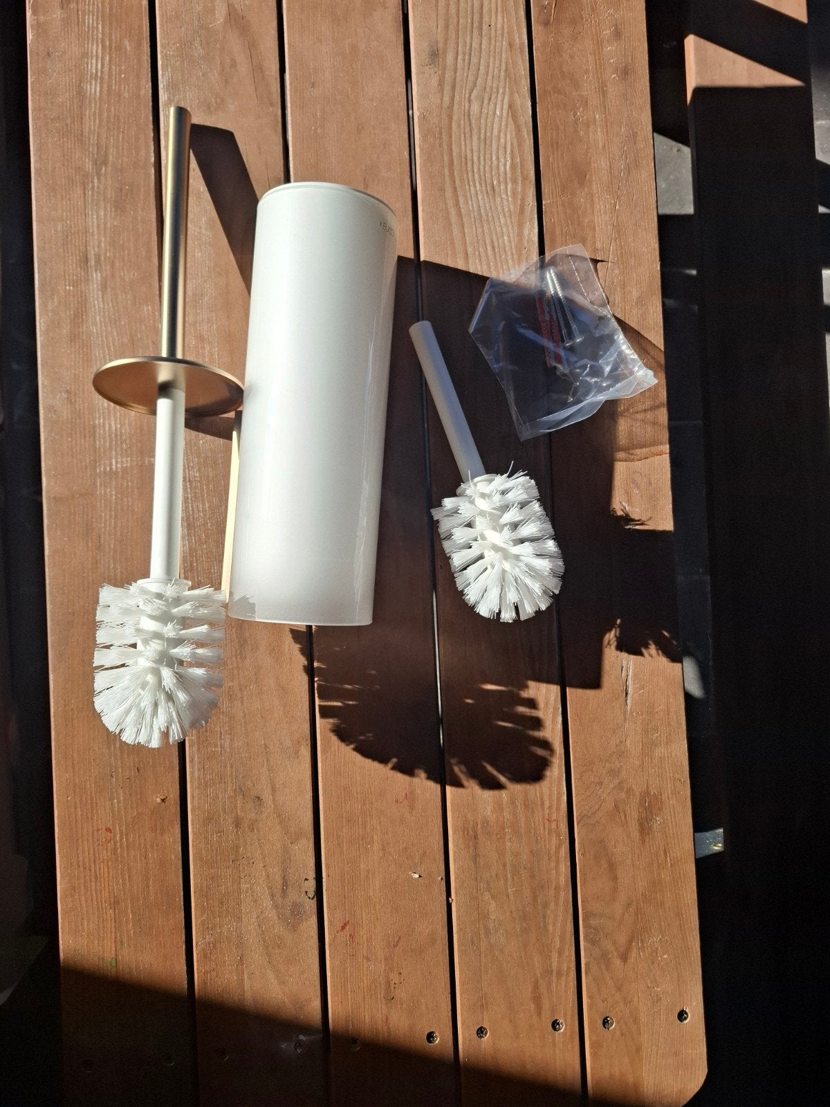 Keuco Edition WC-borstel met houder, mat glas/zwart chroo, Toilet-accessoire, Nieuw, Ophalen of Verzenden, Overige merken