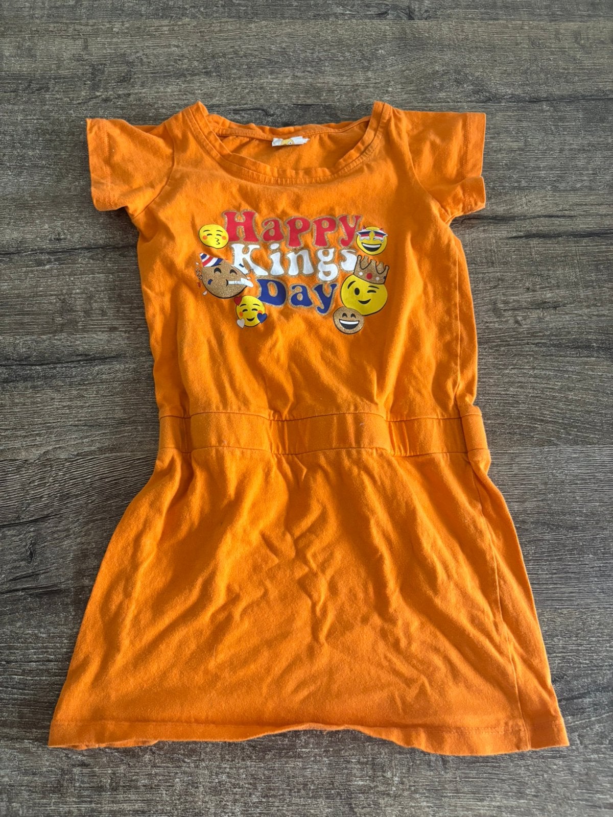 Koningsdag jurkje 116/122, Kinderen en Baby's, Ophalen of Verzenden, Zo goed als nieuw, Meisje, Jurk of Rok