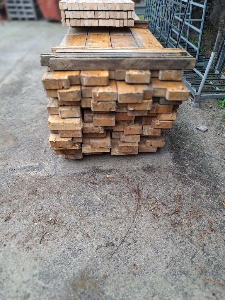 balkhout, meerdere lengtes en breedtes, Tuin en Terras, Palen, Balken en Planken, Ophalen, Gebruikt, 250 cm of meer, Balken