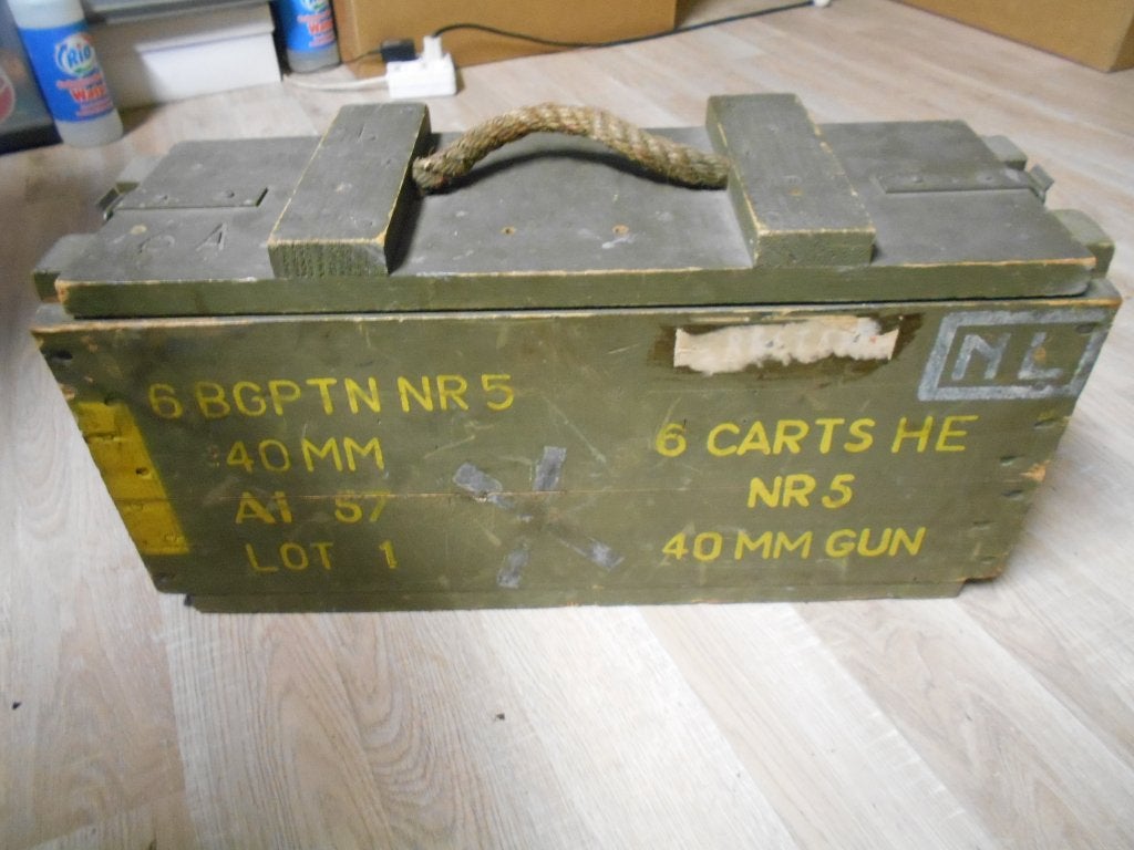 Kist hout 40mm gun, Ophalen of Verzenden, 50 tot 100 cm, Minder dan 50 cm